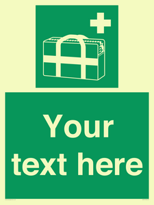 Custom sign safe condition Medical grab bag